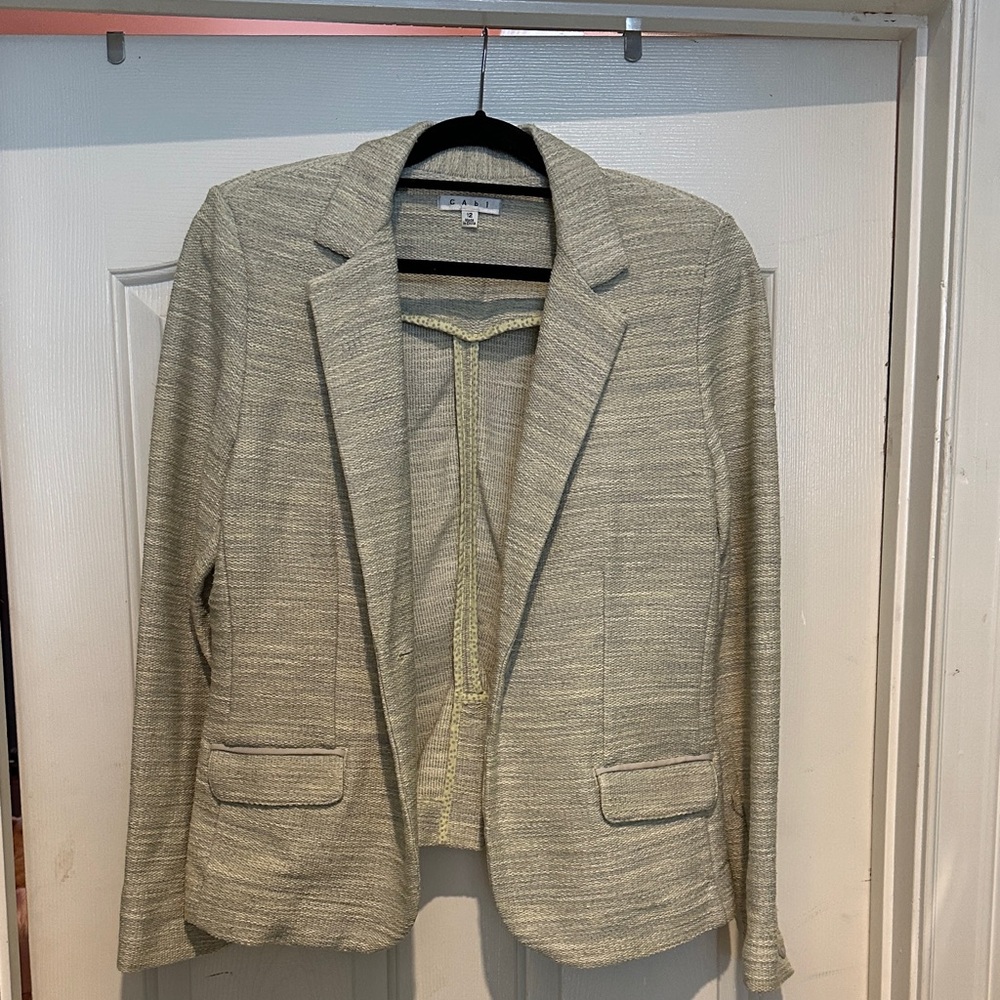 CAbi Cream Textured Jacket